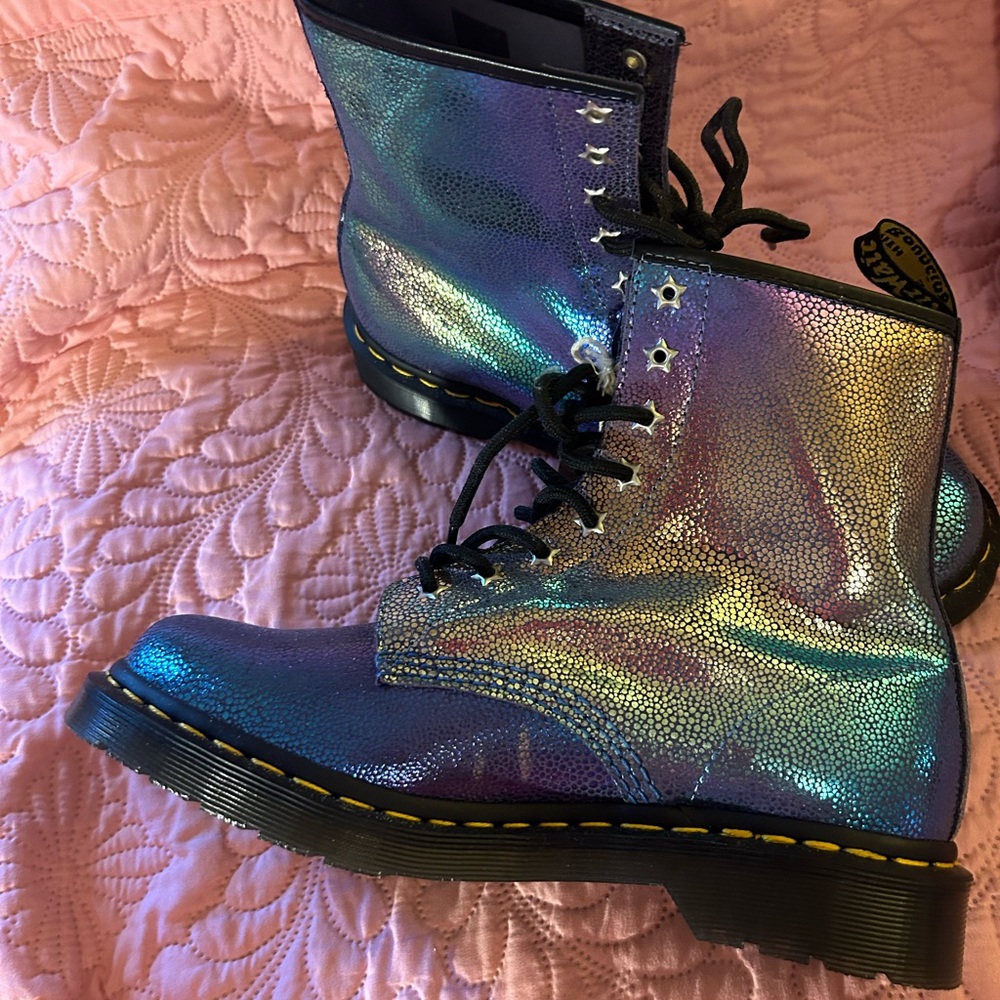 Dr Martens Rainbow Blue Boots